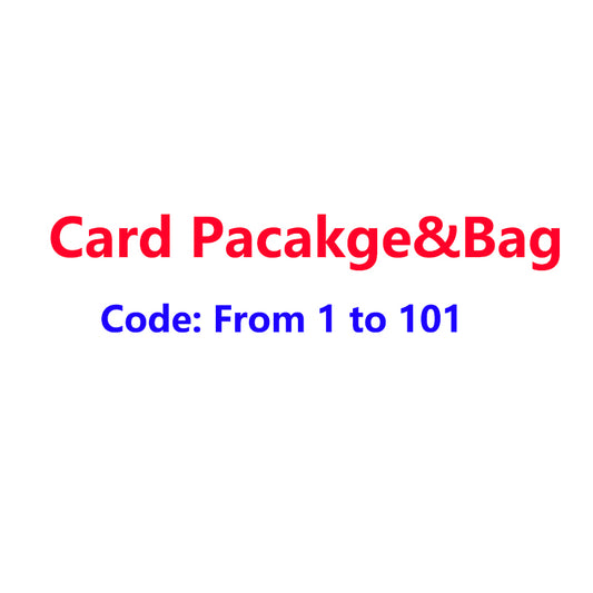 Card pacakge&Bag Code 1-101