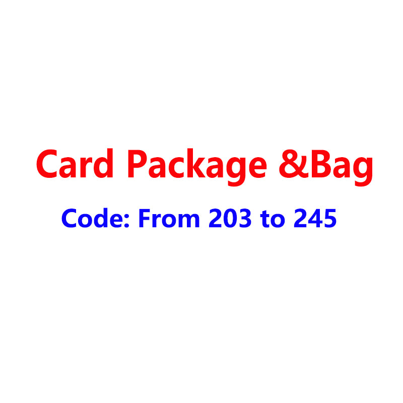 Card pacakge&Bag Code 203-245