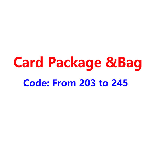 Card pacakge&Bag Code 203-245